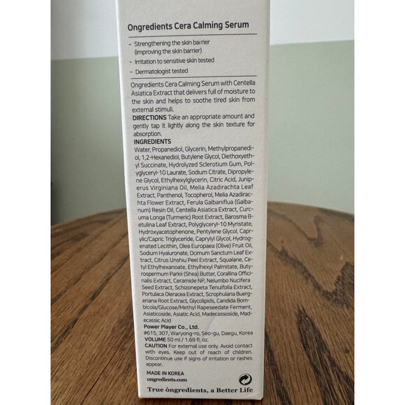 Ongredients sera calming serum 50 ml. - Picture 3 of 3